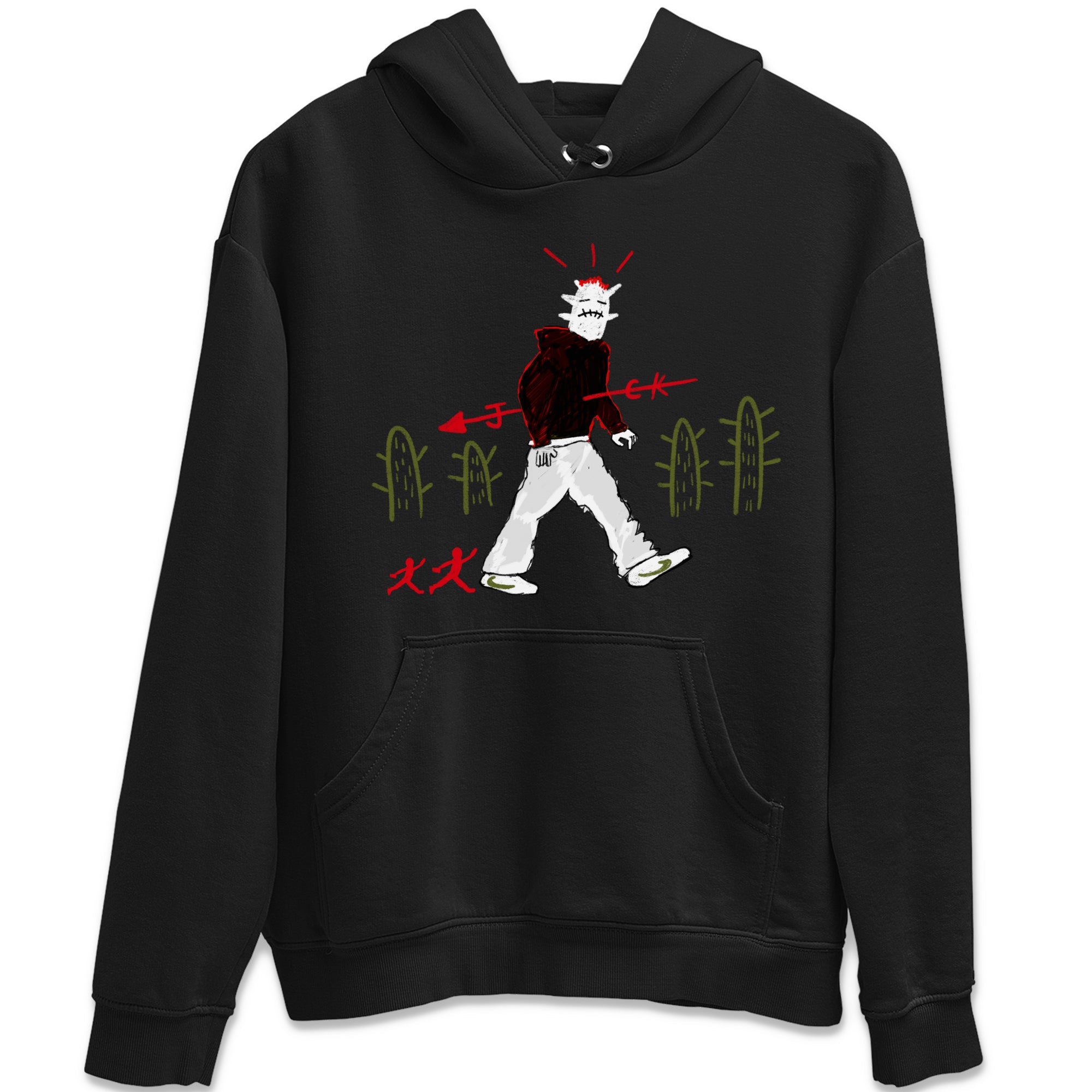 Air Jordan 1 Travis Scott Olive shirt to match jordans Cactus Man sneaker tees Air Jordan 1 x Travis Scott x Olive Streetwear Brand SNRT Sneaker Tees unisex cotton Black 2 crew neck shirt