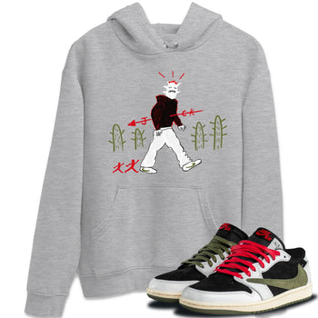 Air Jordan 1 Travis Scott Olive shirt to match jordans Cactus Man sneaker tees Air Jordan 1 x Travis Scott x Olive Streetwear Brand SNRT Sneaker Tees unisex cotton Heather Grey 1 crew neck shirt