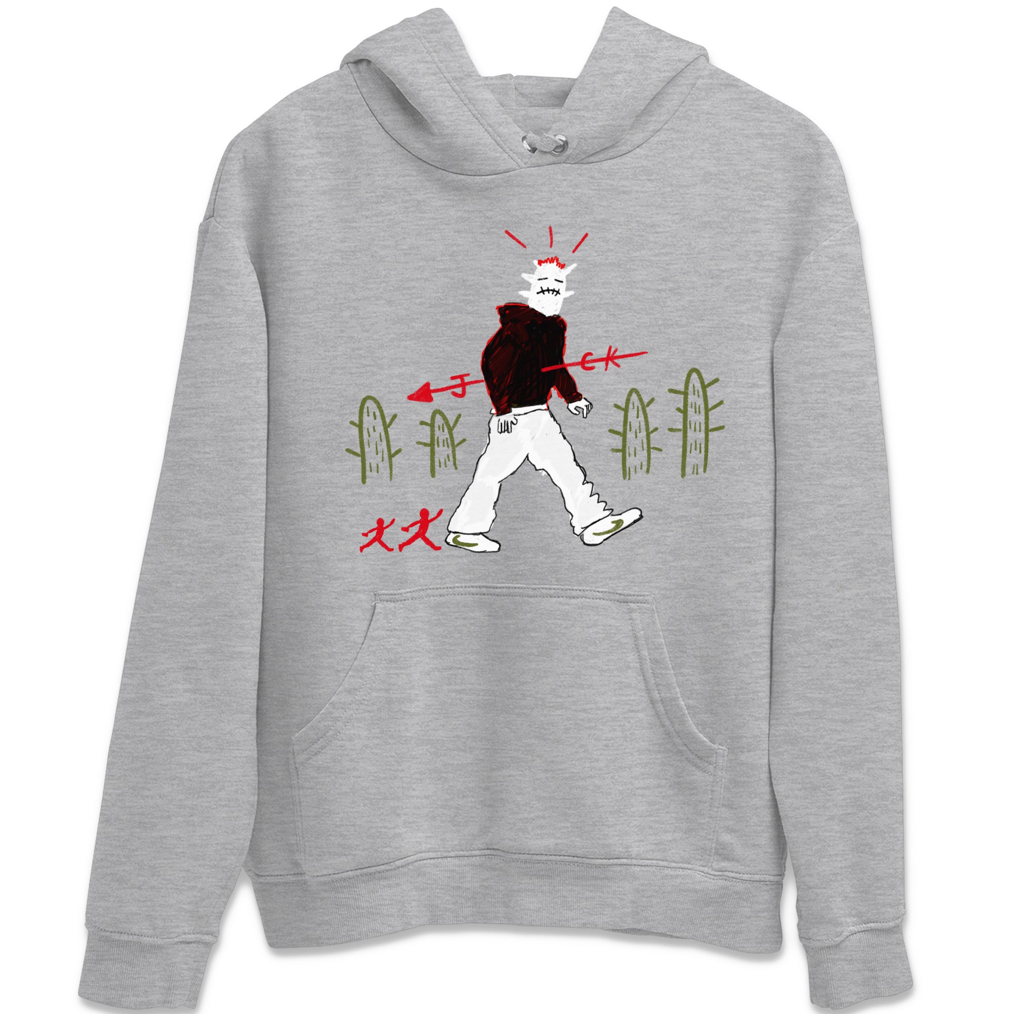 Air Jordan 1 Travis Scott Olive shirt to match jordans Cactus Man sneaker tees Air Jordan 1 x Travis Scott x Olive Streetwear Brand SNRT Sneaker Tees unisex cotton Heather Grey 2 crew neck shirt