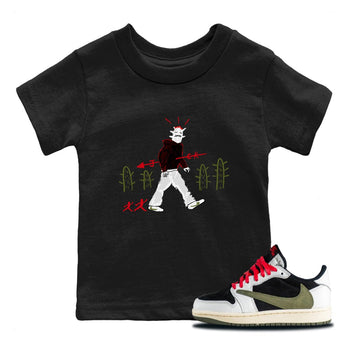 Air Jordan 1 Travis Scott Olive shirt to match jordans Cactus Man sneaker tees Air Jordan 1 Travis Scott Olive SNRT sneaker release tees baby toddler Black 1 cotton Shirt