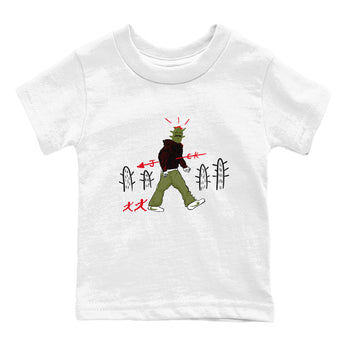 Air Jordan 1 Travis Scott Olive shirt to match jordans Cactus Man sneaker tees Air Jordan 1 Travis Scott Olive SNRT sneaker release tees baby toddler White 2 cotton Shirt