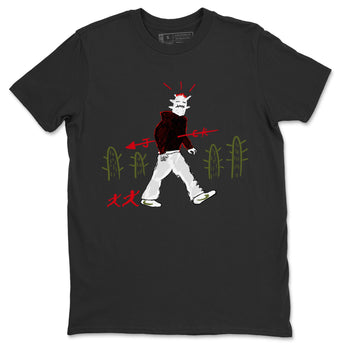 Air Jordan 1 Travis Scott Olive shirt to match jordans Cactus Man sneaker tees Air Jordan 1 x Travis Scott x Olive Streetwear Brand SNRT Sneaker Tees unisex cotton Black 2 crew neck shirt