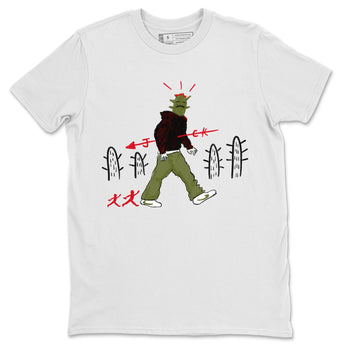Air Jordan 1 Travis Scott Olive shirt to match jordans Cactus Man sneaker tees Air Jordan 1 x Travis Scott x Olive Streetwear Brand SNRT Sneaker Tees unisex cotton White 2 crew neck shirt