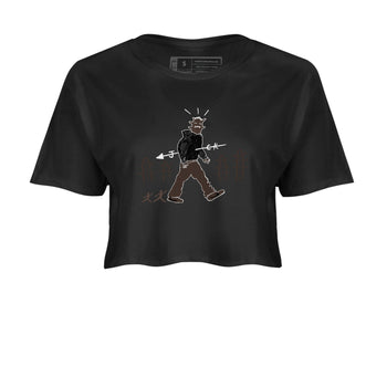 1s Travis Scott Velvet Brown shirts to match jordans Cactus Man best t shirts to wear with jordans Travis Scott x Air Jordan 1 Low OG Velvet Brown match shoes to clothes SNRT Sneaker Tees unisex cotton Black 2 crop tee