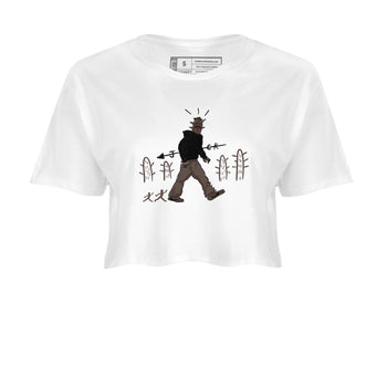 1s Travis Scott Velvet Brown shirts to match jordans Cactus Man best t shirts to wear with jordans Travis Scott x Air Jordan 1 Low OG Velvet Brown match shoes to clothes SNRT Sneaker Tees unisex cotton White 2 crop tee