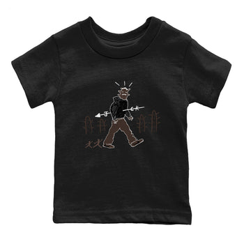 1s Travis Scott Velvet Brown shirts to match jordans Cactus Man best t shirts to wear with jordans Travis Scott x Air Jordan 1 Low OG Velvet Brown match shoes to clothes SNRT Sneaker Tees Youth Baby Black 2 tee