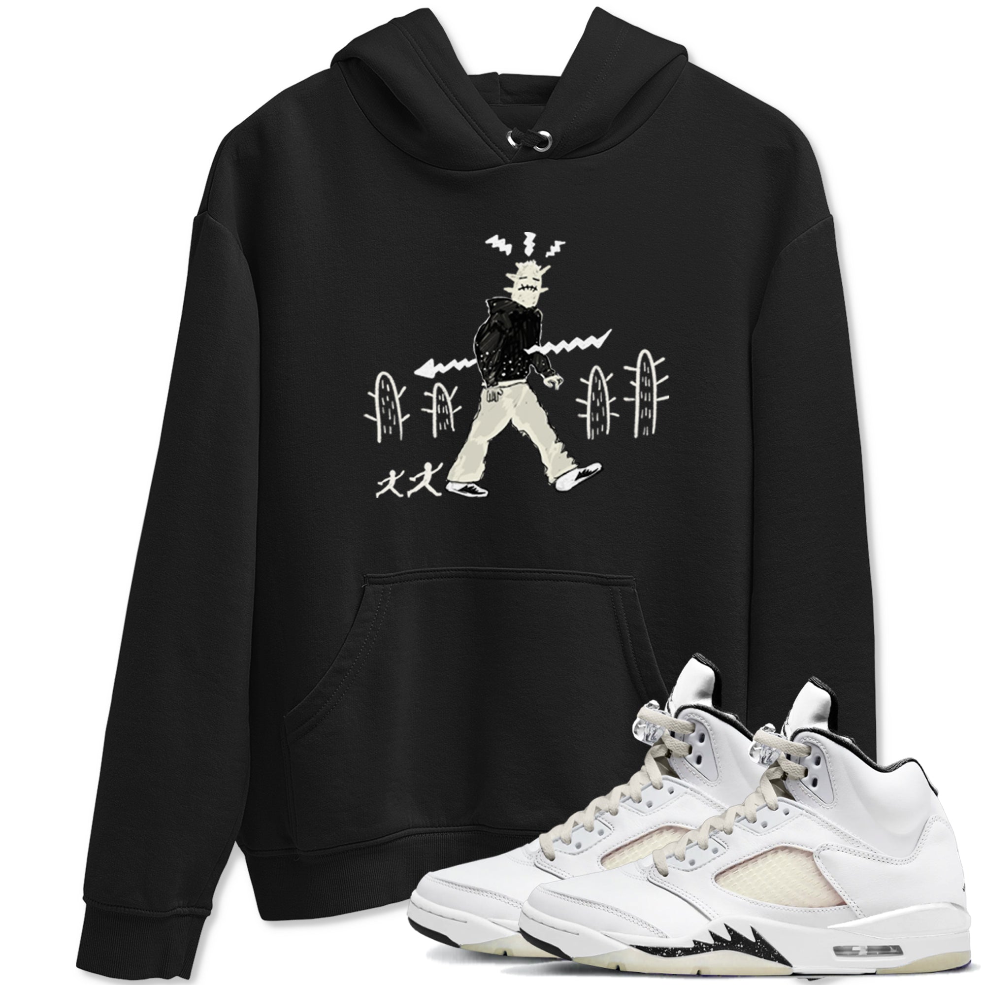 AJ5 Sail shirt to match jordans Cactus Man sneaker tees Air Jordan 5 Sail SNRT Sneaker Release Tees unisex cotton Black 1 crew neck shirt