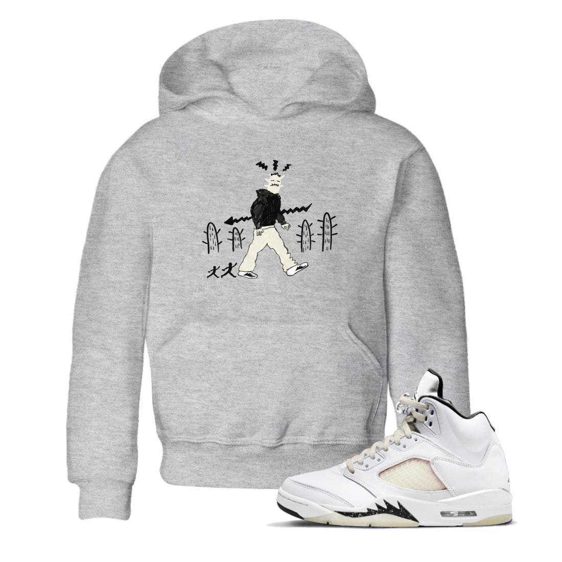 AJ5 Sail shirt to match jordans Cactus Man sneaker tees Air Jordan 5 Sail SNRT sneaker release tees baby toddler Heather Grey 1 cotton Shirt