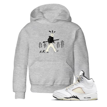 AJ5 Sail shirt to match jordans Cactus Man sneaker tees Air Jordan 5 Sail SNRT sneaker release tees baby toddler Heather Grey 1 cotton Shirt