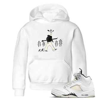 AJ5 Sail shirt to match jordans Cactus Man sneaker tees Air Jordan 5 Sail SNRT sneaker release tees baby toddler White 1 cotton Shirt
