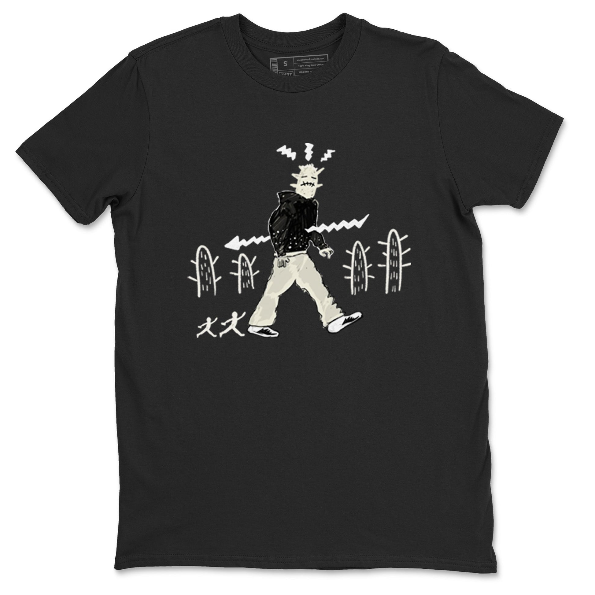 AJ5 Sail shirt to match jordans Cactus Man sneaker tees Air Jordan 5 Sail SNRT Sneaker Release Tees unisex cotton Black 2 crew neck shirt