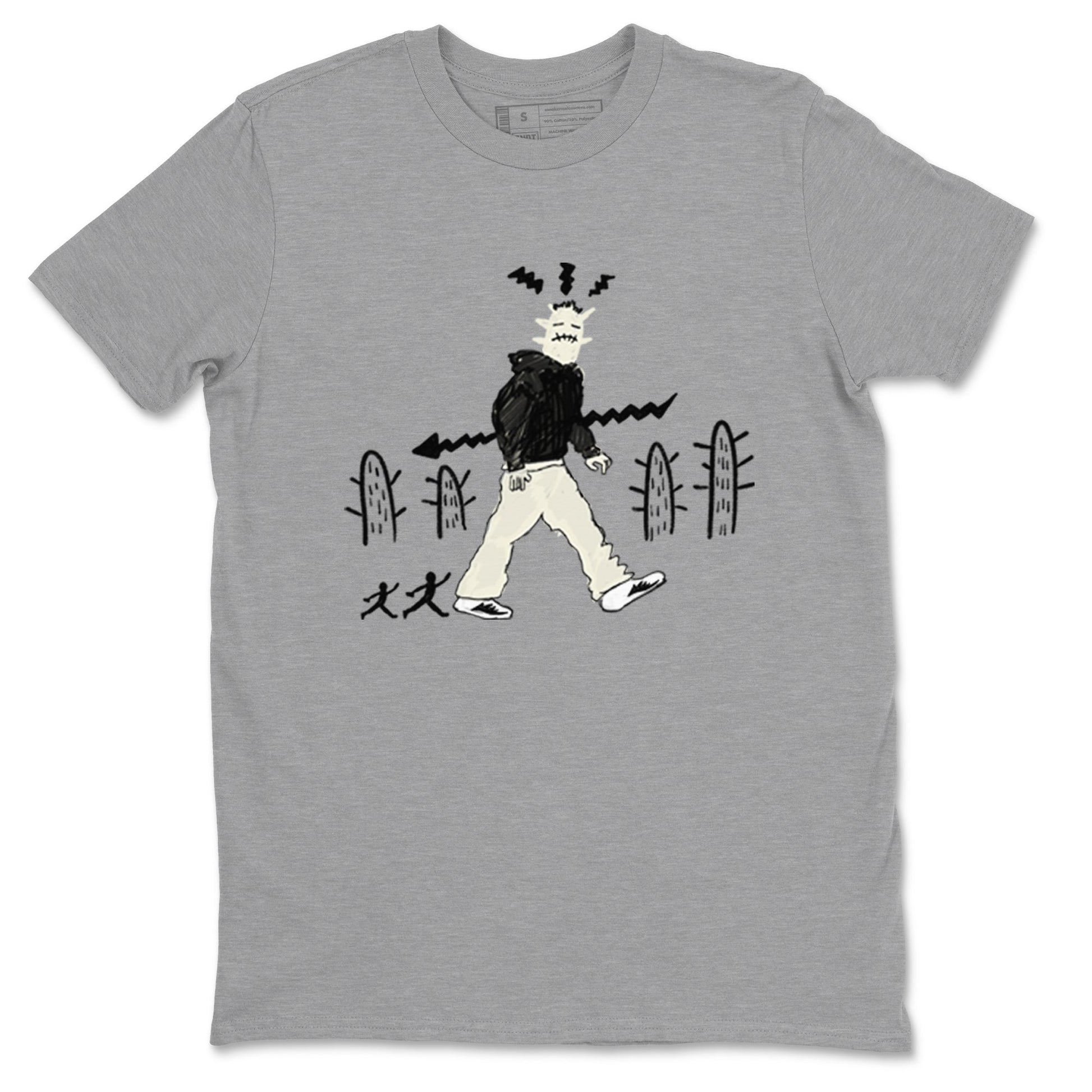 AJ5 Sail shirt to match jordans Cactus Man sneaker tees Air Jordan 5 Sail SNRT Sneaker Release Tees unisex cotton Heather Grey 2 crew neck shirt
