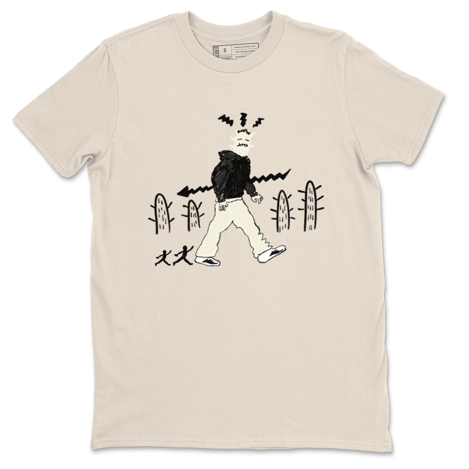 AJ5 Sail shirt to match jordans Cactus Man sneaker tees Air Jordan 5 Sail SNRT Sneaker Release Tees unisex cotton Natural 2 crew neck shirt