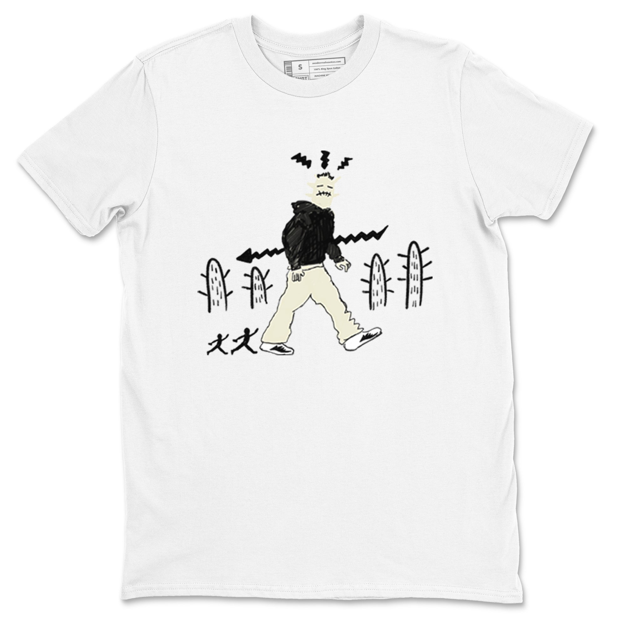 AJ5 Sail shirt to match jordans Cactus Man sneaker tees Air Jordan 5 Sail SNRT Sneaker Release Tees unisex cotton White 2 crew neck shirt