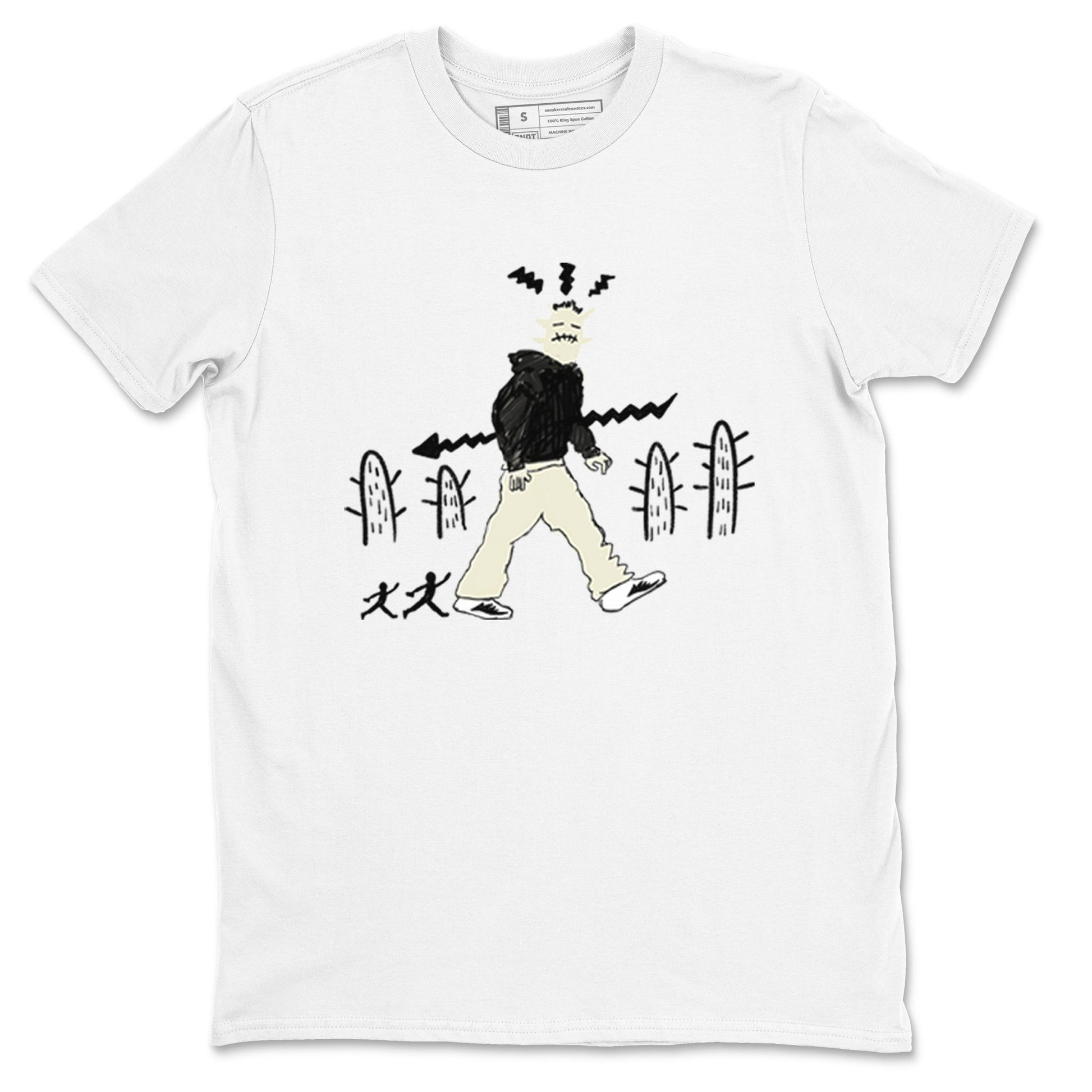 AJ5 Sail shirt to match jordans Cactus Man sneaker tees Air Jordan 5 Sail SNRT Sneaker Release Tees unisex cotton White 2 crew neck shirt