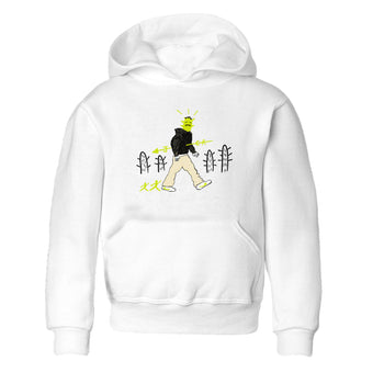 Cactus Man baby and kids t-shirt crafted for little sneakerheads to shine with the Jordan Jumpman Jack Travis Scott Bright Cactus sneakers, displayed in White 2.