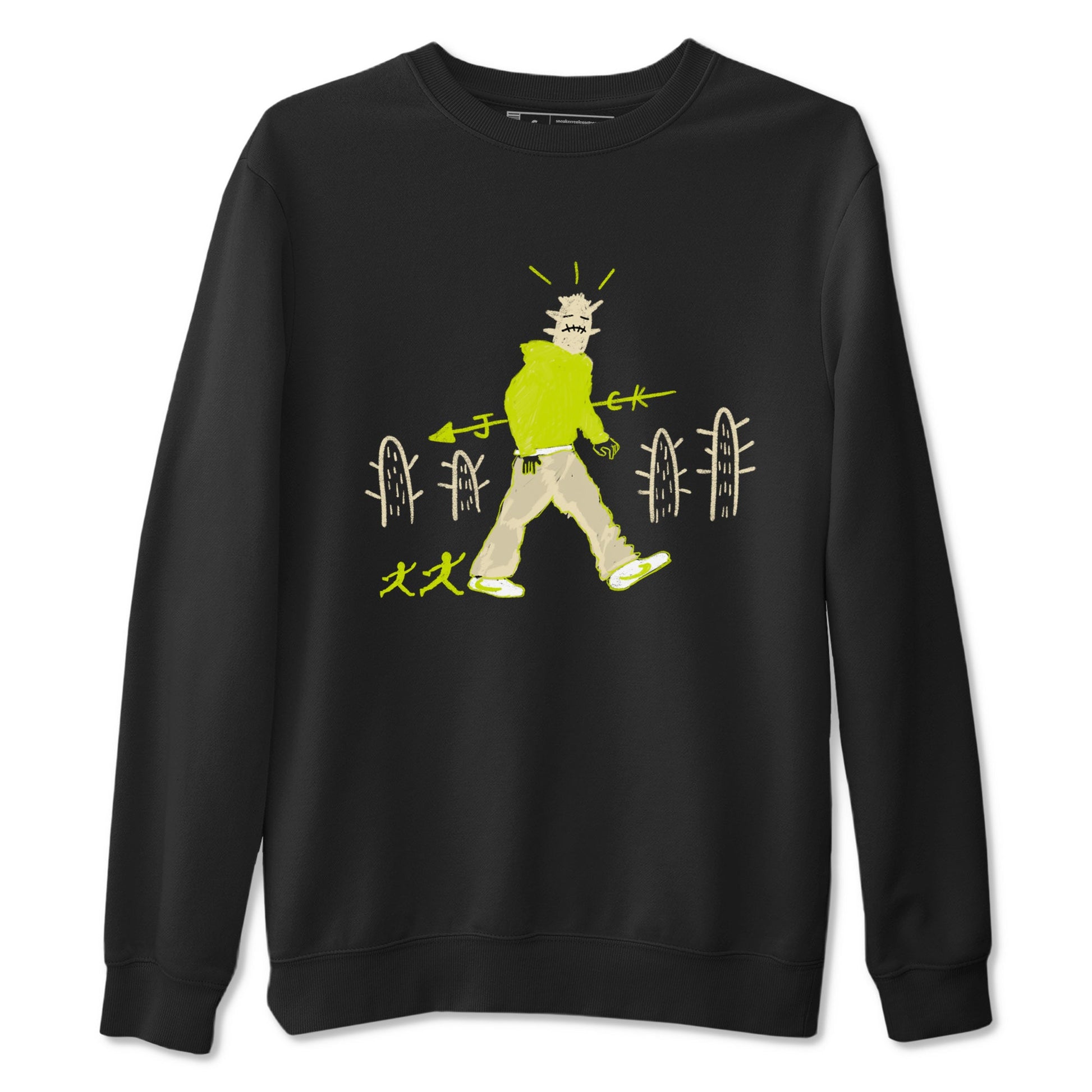 Cactus Man sneaker match t-shirt styled to complete your fit with the Jordan Jumpman Jack Travis Scott Bright Cactus sneakers, shown in Black 2.