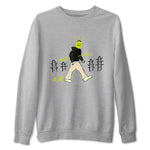 Cactus Man sneaker match t-shirt styled to complete your fit with the Jordan Jumpman Jack Travis Scott Bright Cactus sneakers, shown in Heather Grey 2.