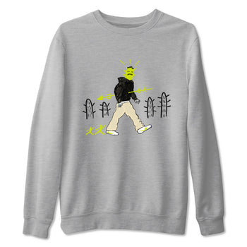 Cactus Man sneaker match t-shirt styled to complete your fit with the Jordan Jumpman Jack Travis Scott Bright Cactus sneakers, shown in Heather Grey 2.