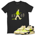 Cactus Man sneaker match t-shirt styled to complete your fit with the Jordan Jumpman Jack Travis Scott Bright Cactus sneakers, shown in Black 1.