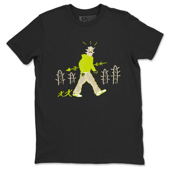 Cactus Man sneaker match t-shirt styled to complete your fit with the Jordan Jumpman Jack Travis Scott Bright Cactus sneakers, shown in Black 2.