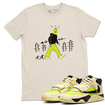 Cactus Man sneaker match t-shirt styled to complete your fit with the Jordan Jumpman Jack Travis Scott Bright Cactus sneakers, shown in Natural 1.