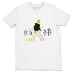 Cactus Man sneaker match t-shirt styled to complete your fit with the Jordan Jumpman Jack Travis Scott Bright Cactus sneakers, shown in White 2.