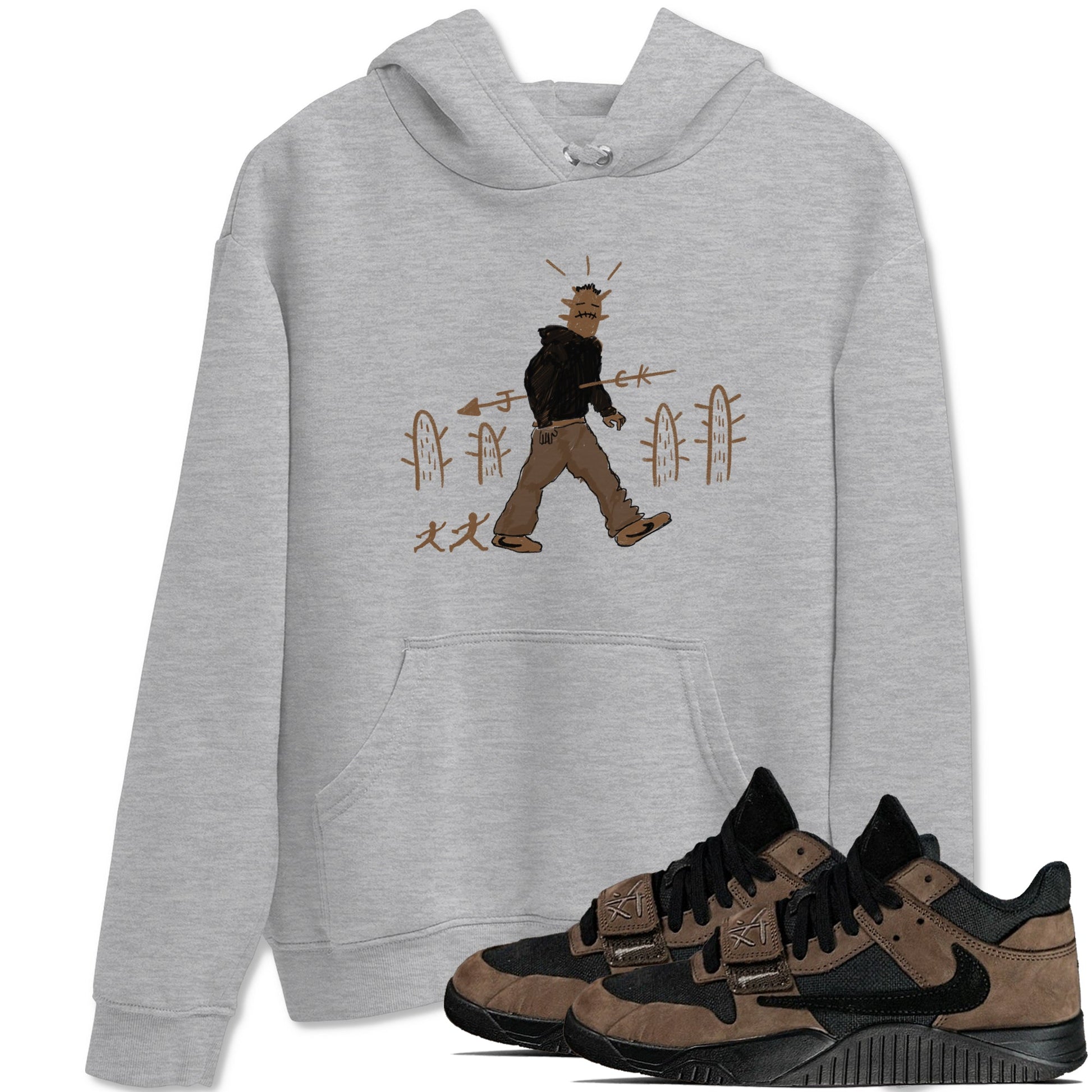 Jordan Jumpman Jack Travis Scott Dark Mocha shirts to match jordans Cactus Man sneaker match tees Jordan Jumpman Jack Travis Scott Dark Mocha match shoes to clothes SNRT Sneaker Tees unisex cotton Heather Grey 1 shirts