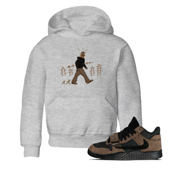 Jordan Jumpman Jack Travis Scott Dark Mocha shirts to match jordans Cactus Man sneaker match tees Jordan Jumpman Jack Travis Scott Dark Mocha match shoes to clothes SNRT Sneaker Tees Youth Baby Heather Grey 1 tee