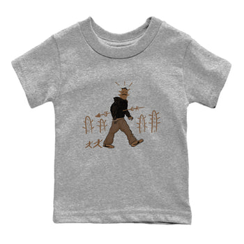 Jordan Jumpman Jack Travis Scott Dark Mocha shirts to match jordans Cactus Man sneaker match tees Jordan Jumpman Jack Travis Scott Dark Mocha match shoes to clothes SNRT Sneaker Tees Youth Baby Heather Grey 2 tee