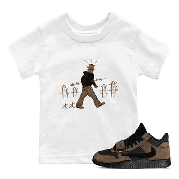 Jordan Jumpman Jack Travis Scott Dark Mocha shirts to match jordans Cactus Man sneaker match tees Jordan Jumpman Jack Travis Scott Dark Mocha match shoes to clothes SNRT Sneaker Tees Youth Baby White 1 tee