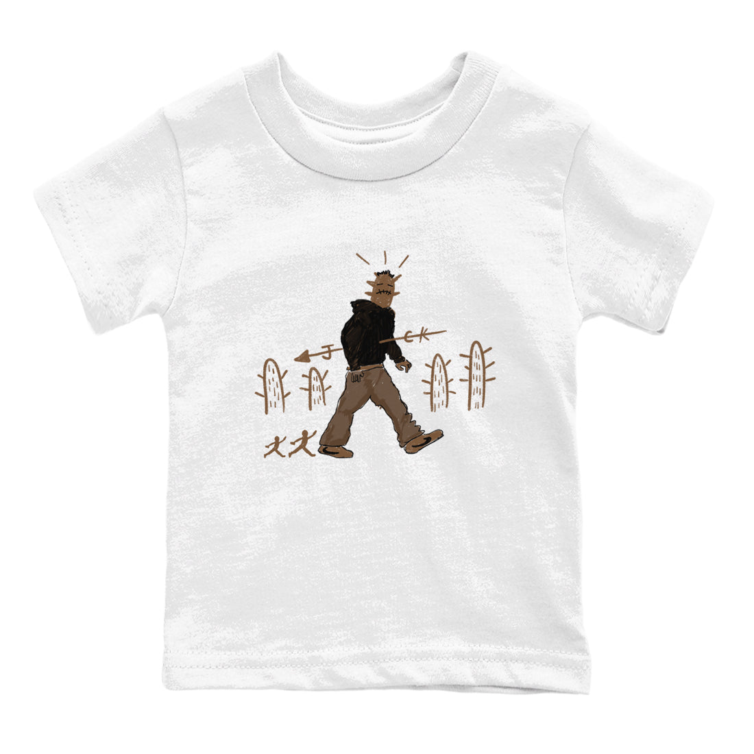 Jordan Jumpman Jack Travis Scott Dark Mocha shirts to match jordans Cactus Man sneaker match tees Jordan Jumpman Jack Travis Scott Dark Mocha match shoes to clothes SNRT Sneaker Tees Youth Baby White 2 tee