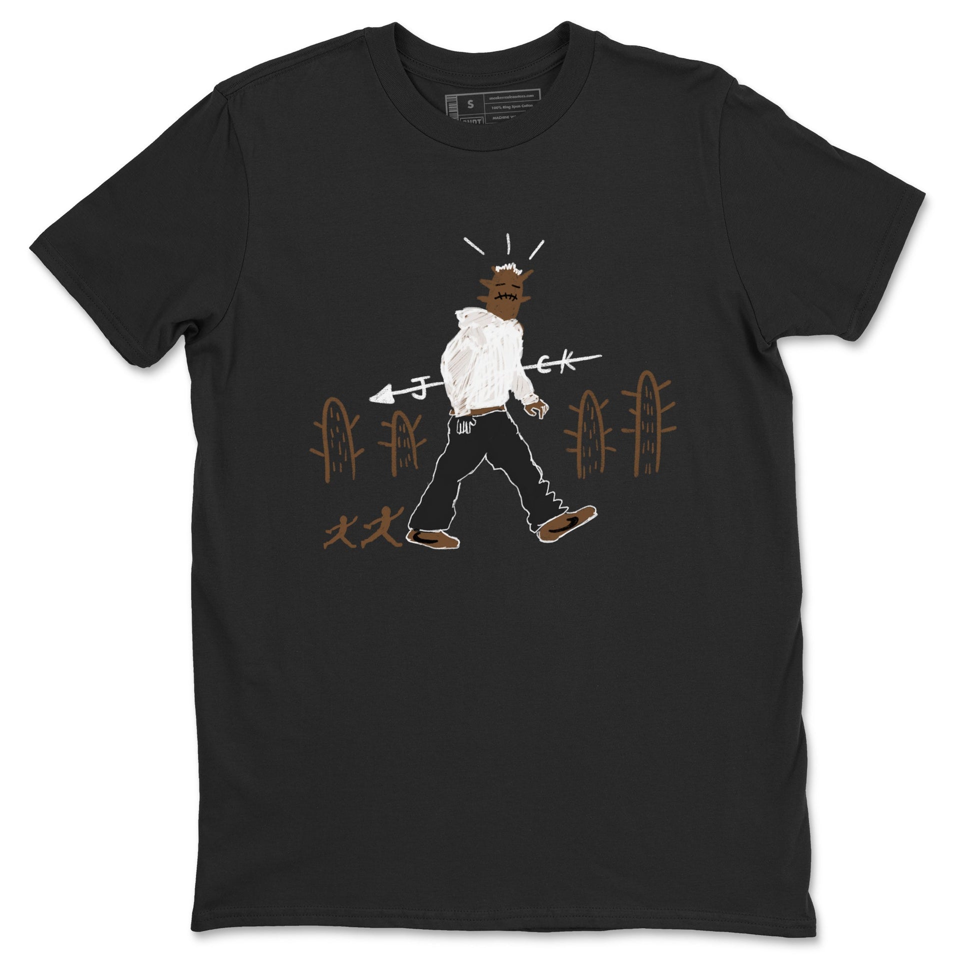 Jordan Jumpman Jack Travis Scott Dark Mocha shirts to match jordans Cactus Man sneaker match tees Jordan Jumpman Jack Travis Scott Dark Mocha match shoes to clothes SNRT Sneaker Tees unisex cotton Black 2 shirts