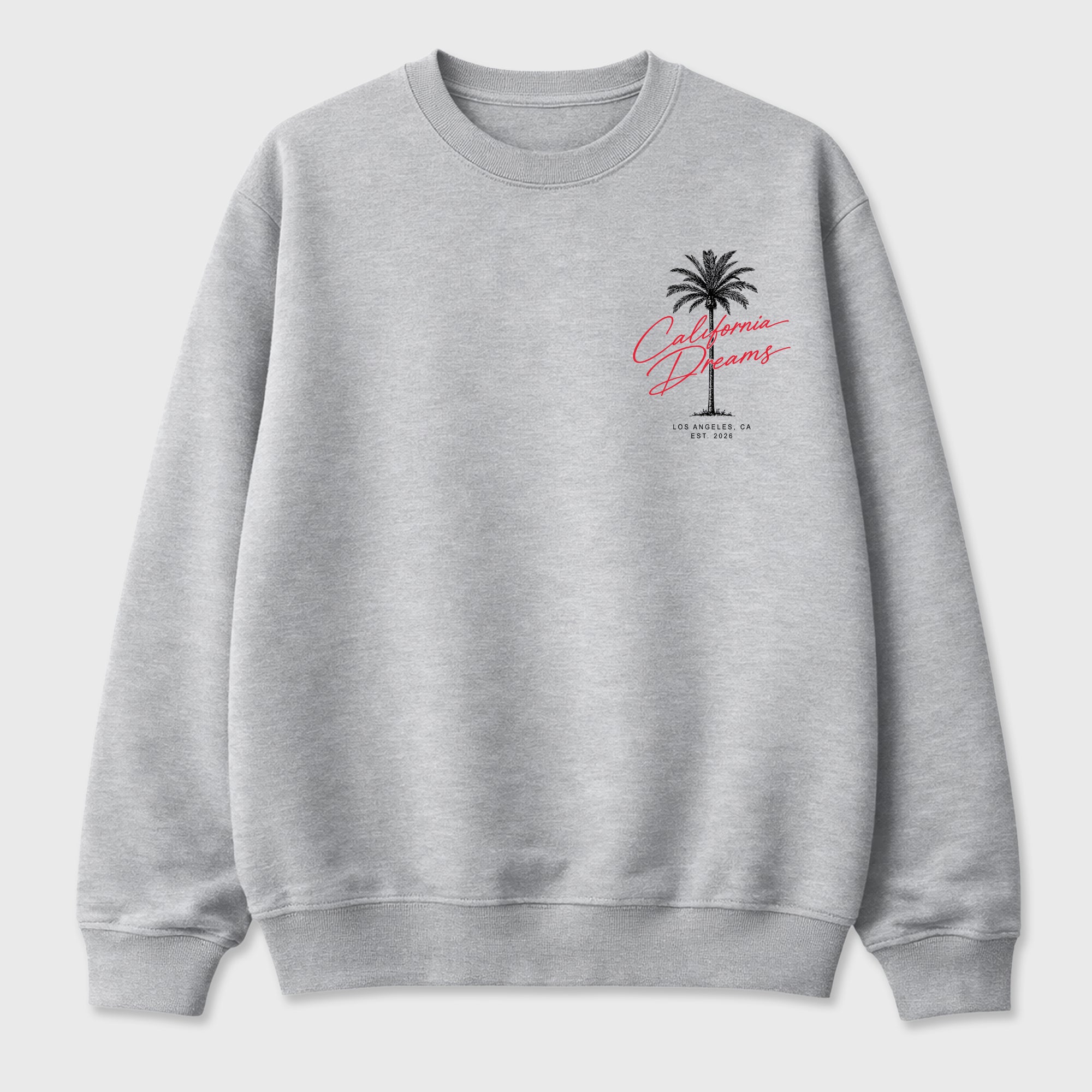 California Dreams Graphic T-Shirt featuring original streetwear artwork designed to match the . Heather Grey Graphic Tee.