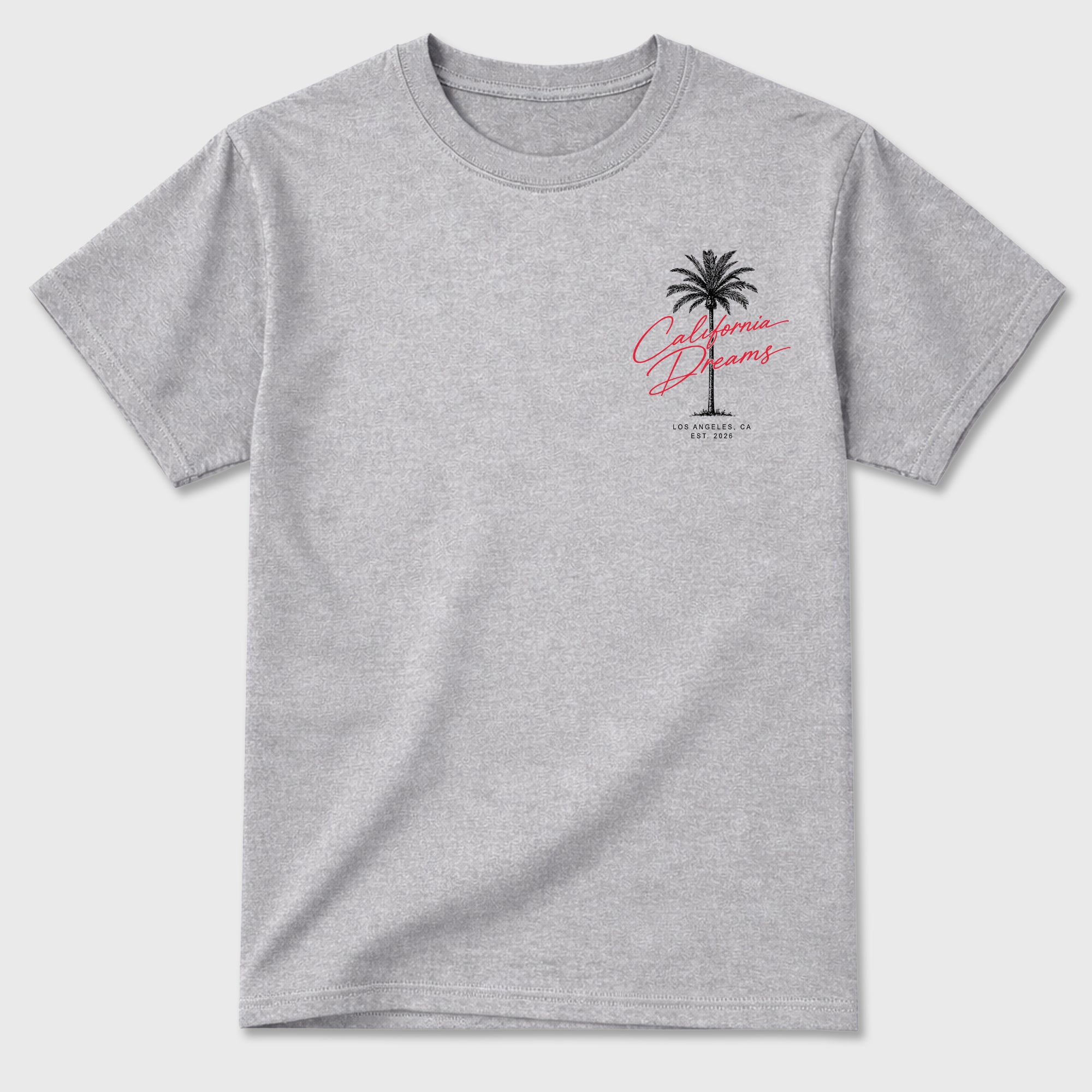 California Dreams Graphic T-Shirt featuring original streetwear artwork designed to match the . Heather Grey Graphic T-Shirt.