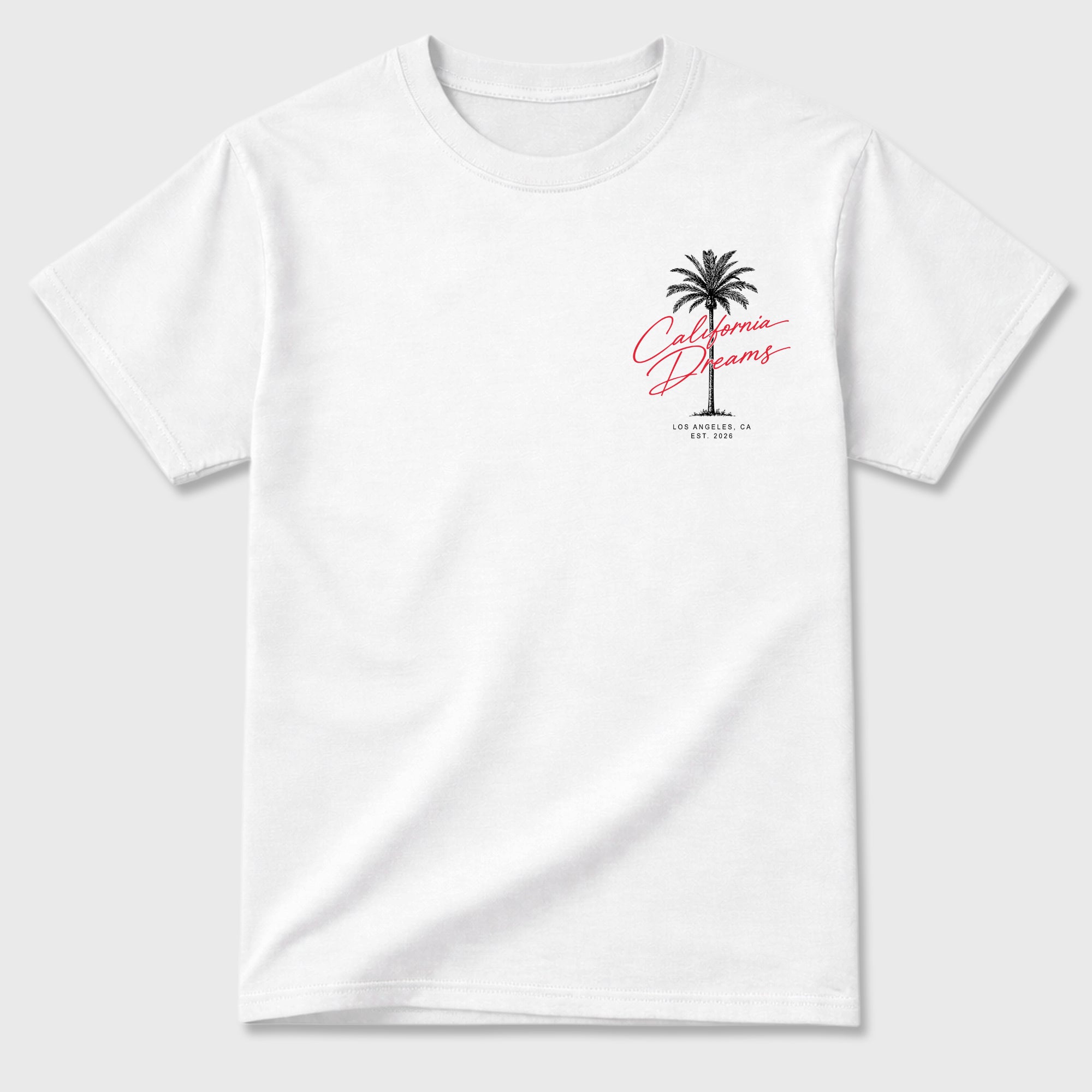 California Dreams Graphic T-Shirt featuring original streetwear artwork designed to match the . White Graphic T-Shirt.