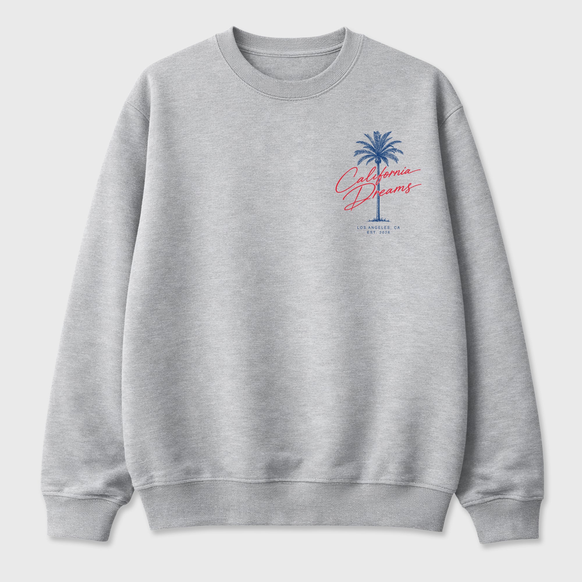 California Dreams Graphic T-Shirt featuring original streetwear artwork designed to match the . Heather Grey Graphic Tee.