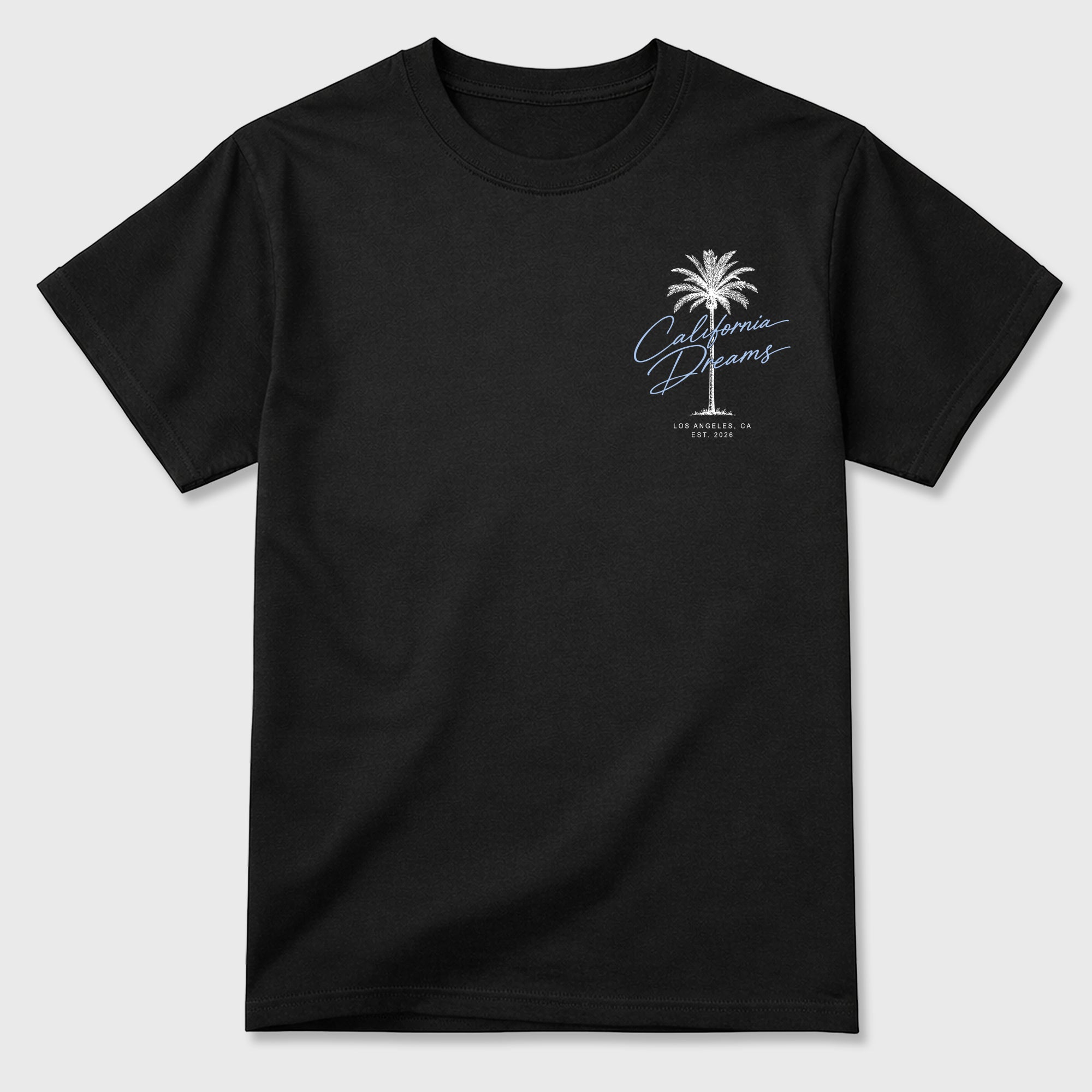 California Dreams Graphic T-Shirt featuring original streetwear artwork designed to match the . Black Graphic T-Shirt.