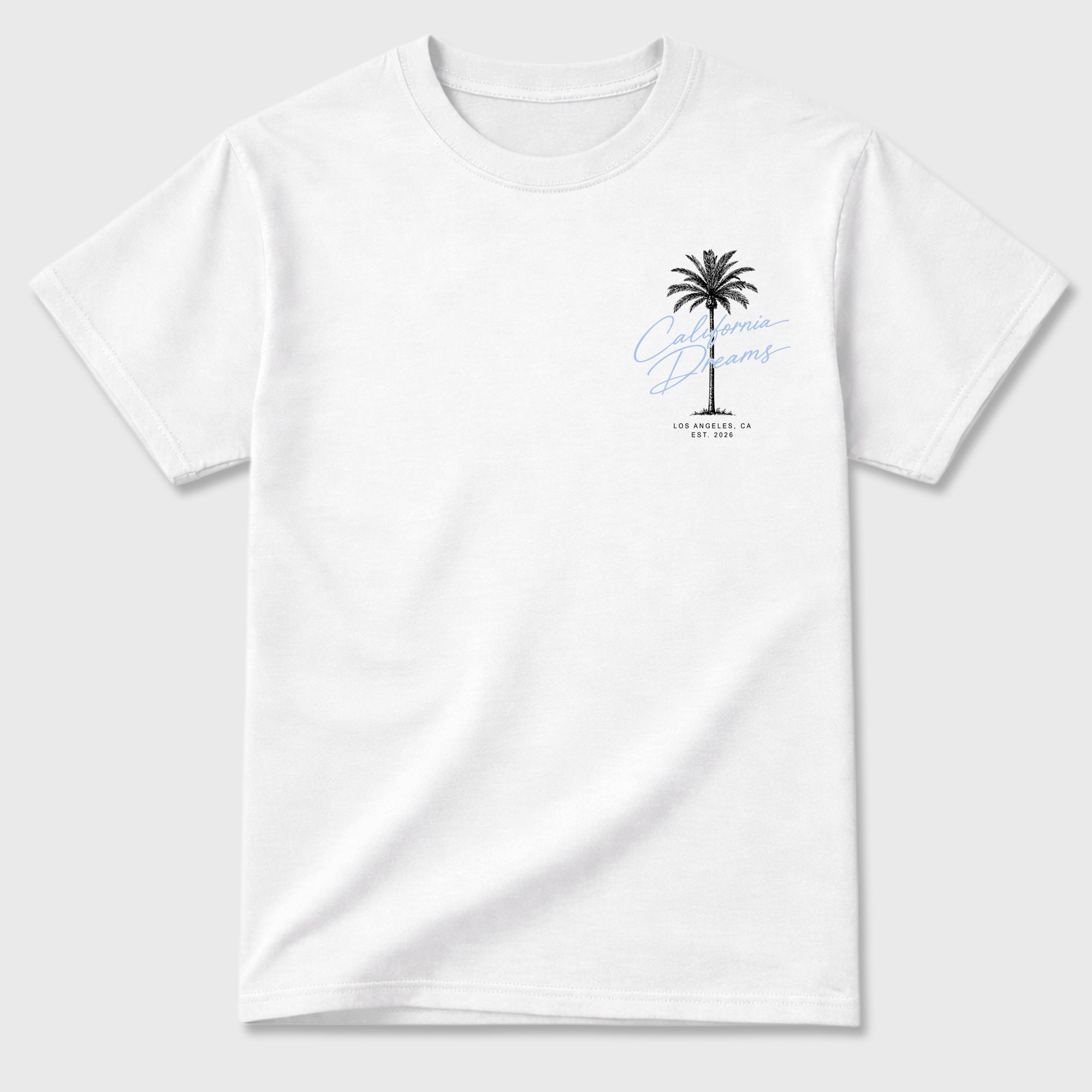 California Dreams Graphic T-Shirt featuring original streetwear artwork designed to match the . White Graphic T-Shirt.
