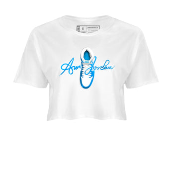 1s High OG UNC Reimagined shirts to match jordans Caligraphy Shoe Lace graphic tees Air Jordan 1 UNC Reimagined match shoes to clothes SNRT Sneaker Tees unisex cotton White 2 crop tee