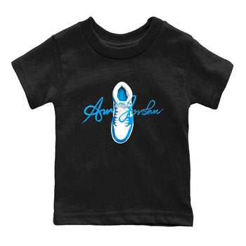 1s High OG UNC Reimagined shirts to match jordans Caligraphy Shoe Lace graphic tees Air Jordan 1 UNC Reimagined match shoes to clothes SNRT Sneaker Tees Youth Baby Black 2 tee