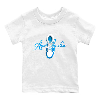 1s High OG UNC Reimagined shirts to match jordans Caligraphy Shoe Lace graphic tees Air Jordan 1 UNC Reimagined match shoes to clothes SNRT Sneaker Tees Youth Baby White 2 tee