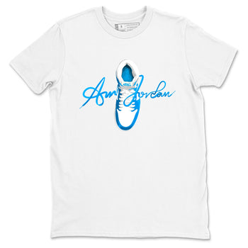 1s High OG UNC Reimagined shirts to match jordans Caligraphy Shoe Lace graphic tees Air Jordan 1 UNC Reimagined match shoes to clothes SNRT Sneaker Tees unisex cotton White 2 shirts