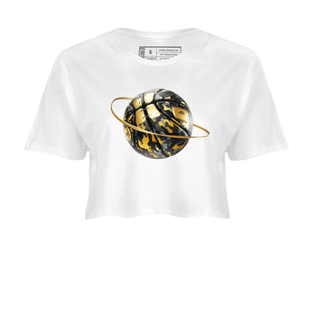 1s Black Metallic Gold shirts to match jordans Camo Basketball Planet sneaker match tees Air Jordan 1 Black Metallic Gold SNRT Sneaker Tees streetwear brand White 2 crop tee