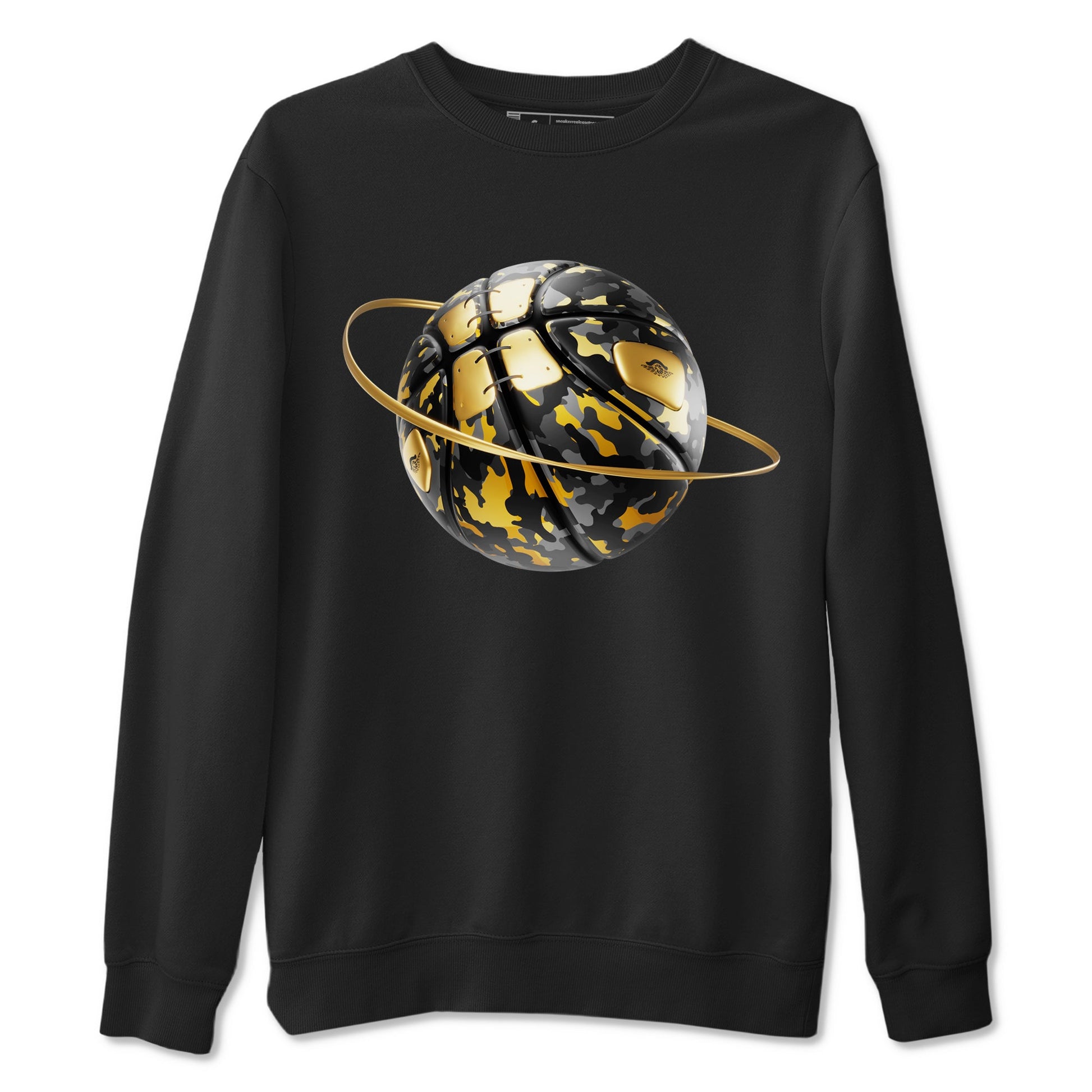 1s Black Metallic Gold shirts to match jordans Camo Basketball Planet sneaker match tees Air Jordan 1 Black Metallic Gold SNRT Sneaker Tees streetwear brand Black 2 unisex cotton tee