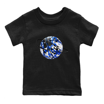 AJ1 Game Royal shirt to match jordans Camo Basketball Planet sneaker tees Air Jordan 1 Game Royal SNRT sneaker release tees baby toddler Black 2 cotton Shirt