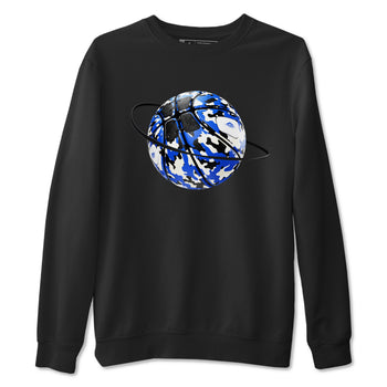 AJ1 Game Royal shirt to match jordans Camo Basketball Planet sneaker tees Air Jordan 1 Game Royal SNRT Sneaker Release Tees unisex cotton Black 2 crew neck shirt