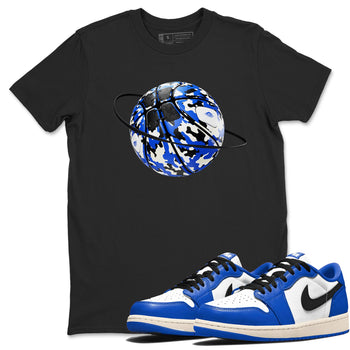 AJ1 Game Royal shirt to match jordans Camo Basketball Planet sneaker tees Air Jordan 1 Game Royal SNRT Sneaker Release Tees unisex cotton Black 1 crew neck shirt