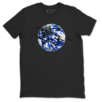 AJ1 Game Royal shirt to match jordans Camo Basketball Planet sneaker tees Air Jordan 1 Game Royal SNRT Sneaker Release Tees unisex cotton Black 2 crew neck shirt