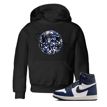1s Midnight Navy shirts to match jordans Camo Basketball Planet sneaker match tees Air Jordan 1 Midnight Navy match shoes to clothes SNRT Sneaker Tees Youth Baby Black 1 tee